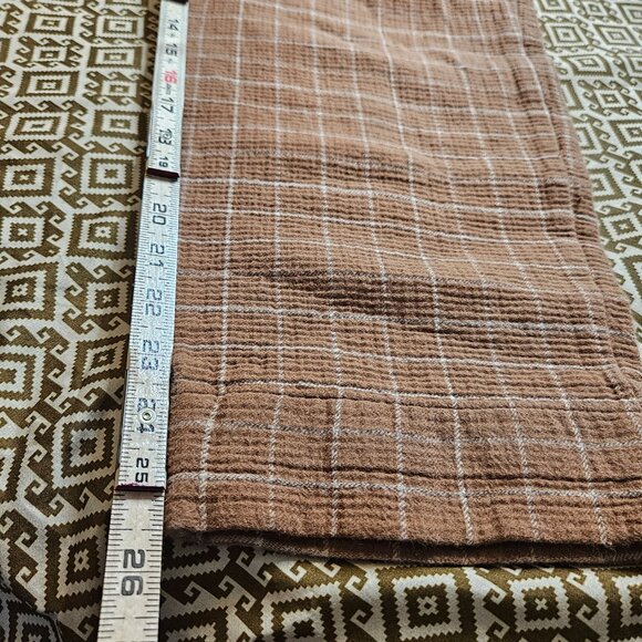 Madewell Waffleback Pull-On High-Rise Women Tapered Pants Windowpane Medium Tall - Picture 11 of 12